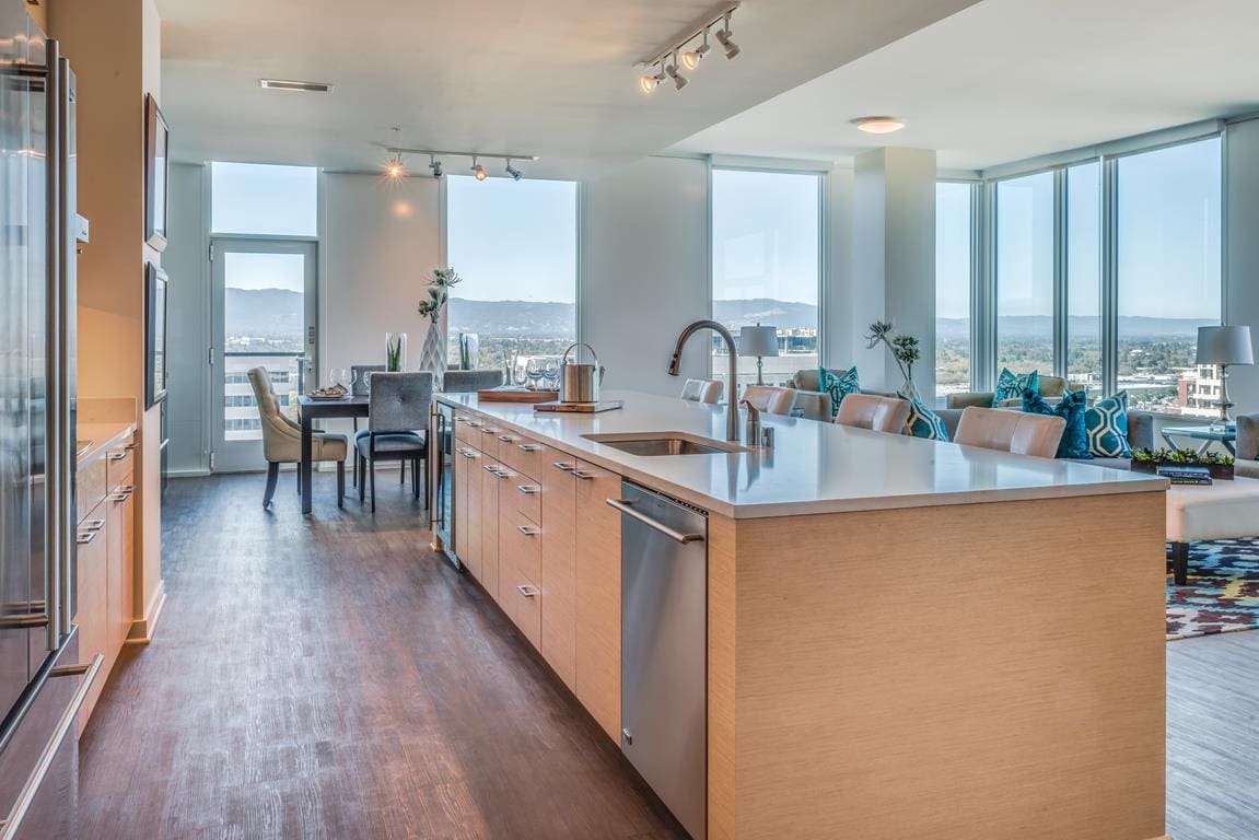 One South Market Kitchen Area with Views